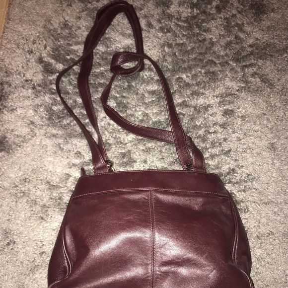 Plum colored Etienne Aigner leather purse - Picture 3 of 6